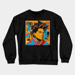 Jean Michel Basquiat, Graffiti Art Tribute, Street Art Crewneck Sweatshirt